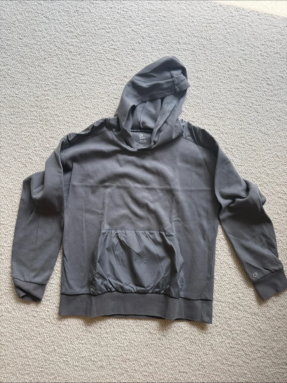 Boys Gray Hoodie Sweatshirt with Front Pocket
